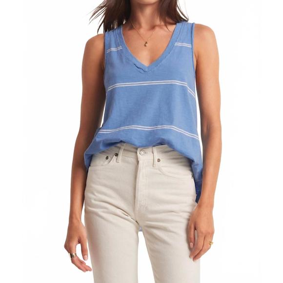 Z SUPPLY Tops - NEW Z SUPPLY vagabond twin stripe tank top in blue isle